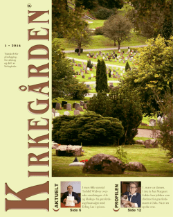 planlagte kurs i 2014 - Norsk forening for Kirkegårdskultur