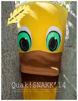 Quak!SNAKK`14 - Velkommen til studentenes Web