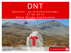 DNT, Mette Habberstad - Sponsor og eventforeningen