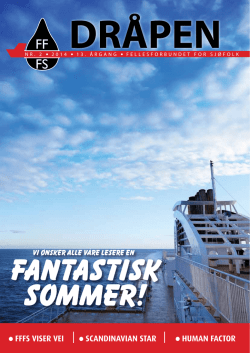 FANTASTISK sommer! - fellesforbundet for sjøfolk