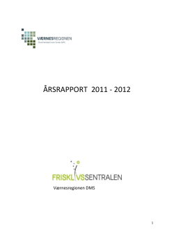 Årsrapport – Interkommunal frisklivssentral 2011