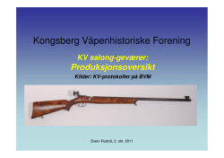 KV salong-geværer - Kongsberg Våpenhistoriske Forening