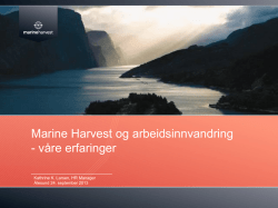 Marine Harvest og arbeidsinnvandring