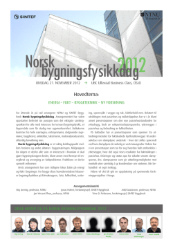 Norsk bygningsfysikkdag 2012