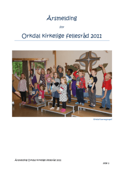 Årsmelding Orkdal kirkelige fellesråd 2011