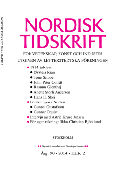 Nordisk Tidskrift 2-14 (pdf)