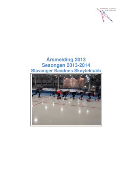 Årsmelding 2013 Sesongen 2013-2014