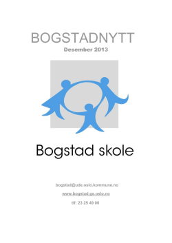 BOGSTADNYTT - Bogstad skole