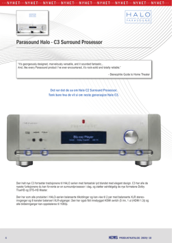 Parasound Halo - C3 Surround Prosessor