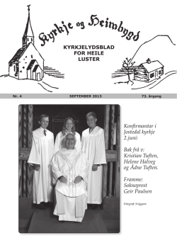 Nr 4 - silje.indd - Luster kyrkjelege fellesråd