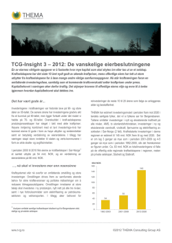 TCG-Insight 2012-03: De vanskelige eierutfordringene