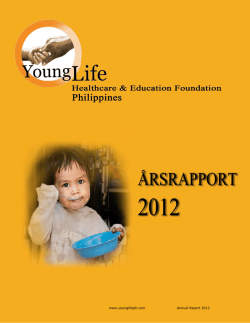 Årsrapport 2012 - Younglife Healthcare & Education Foundation