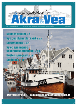 Menighetsblad for Åkra & Vea 2