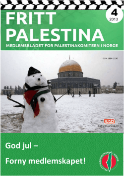 Fritt Palestina nr 4, 2013