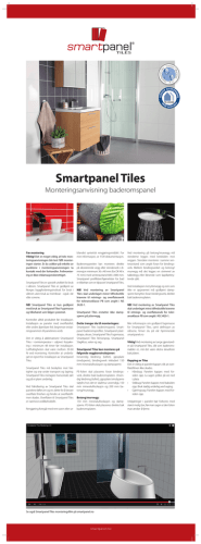Monteringsanvisning Smartpanel Tiles