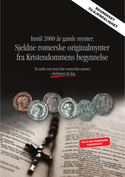 Sjeldne romerske originalmynter fra Kristendommens
