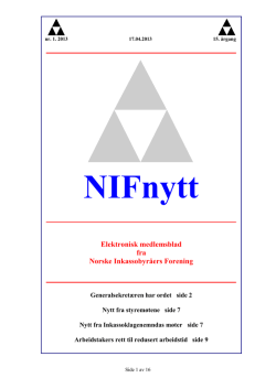 Nr 1 / 2013 - Norske Inkassobyråers Forening