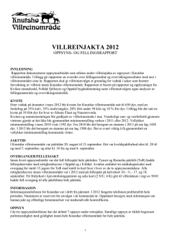 Oppsynsrapport Knutshø 2012