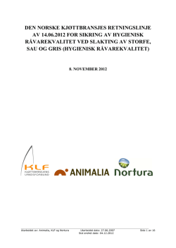 Hygienisk råvarekvalitet 20121108 (pdf) - Kjøtt