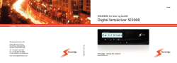 Digital fartsskriver SE5000 - SE5000 Digital Tachograph from