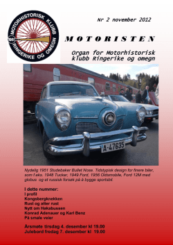 Nr 2 2012 - Motorhistorisk klubb Ringerike og Omegn
