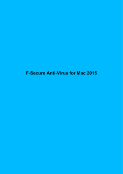 F-Secure Anti-Virus for Mac 2015 - F-Secure (F