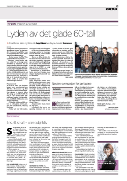 Omtale og intervju i Stavanger Aftenblad (pdf)