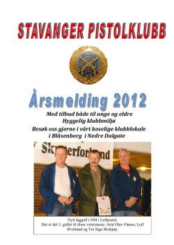 Årsmelding 2012 - Stavanger Pistolklubb