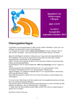 BKF-nytt 5-2012 - Bergen kirkelige fellesråd
