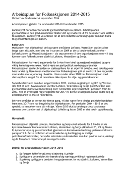 Arbeidsplan for Folkeaksjonen 2014-2015