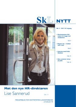 NYTT Lise Sannerud - SKL - Skatteetatens landsforbund