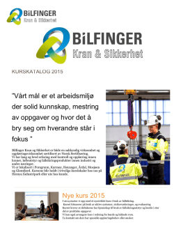 Bilfinger Kran og Sikkerhet - Kurskalender 2014.pdf
