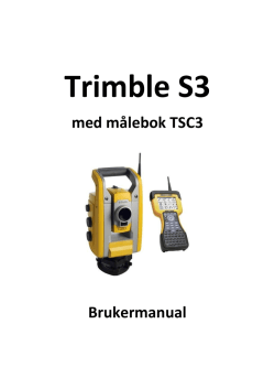 Brukermanual - Trimble S3
