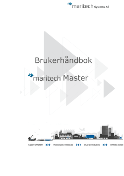 Brukerhåndbok - Maritech Systems AS