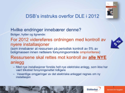 DLE/Elsikkerhet Norge - Installatørmøte 2011