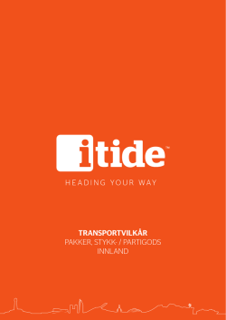 Transportvilkår - Itide Bud & Transport