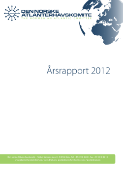 Årsrapport 2012 - Den norske Atlanterhavskomite