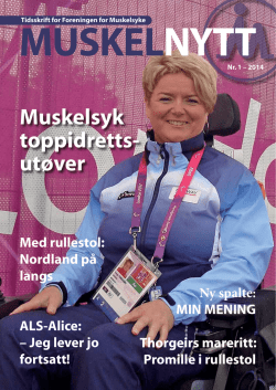 Artikkel i Muskelnytt nr 01-2014