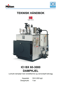 TEKNISK HÅNDBOK ICI BX 60-3000 DAMPKJEL