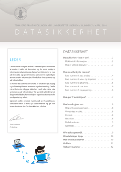 Datasikkerhet (april 2014)