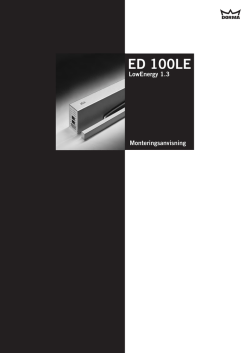 DORMA ED100 Komplett manual