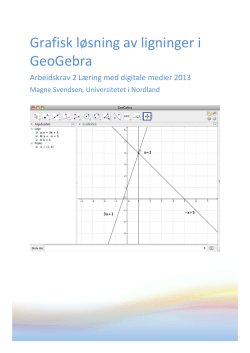 Grafisk løsning av ligninger i GeoGebra