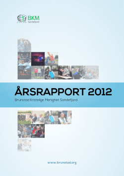 Årsrapport for BKM Sandefjord 2012
