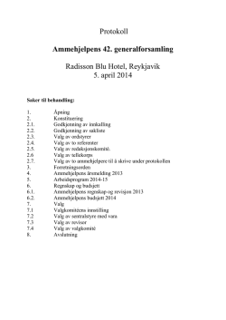 Protokoll for generalforsamling, 2014