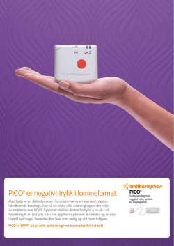 PICO™ er negativt trykk i lommeformat.