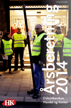 beretningen for 2014 - Oslo/Akershus Handel og Kontor