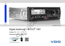 Digital fartskriver – DTCO 1381