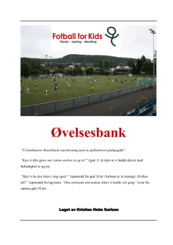 Øvelsesbank - Fotball for Kids