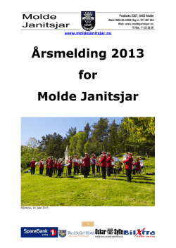 Årsmelding 2013 for Molde Janitsjar