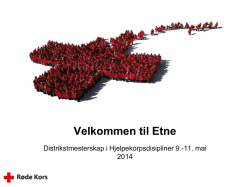 DM i Etne 9.-11. mai 2014 - Fana Røde Kors Hjelpekorps